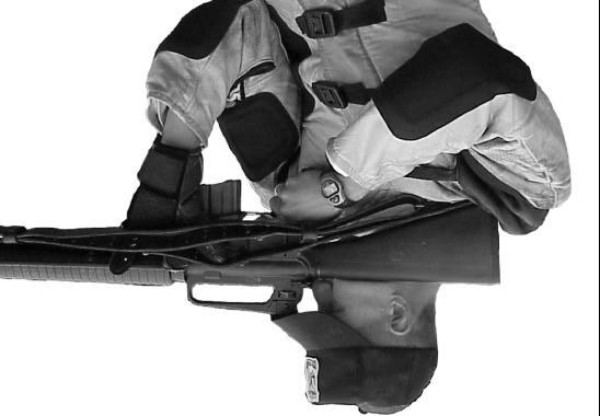 the shoulder for the standing position than other positions. To achieve a proper head position you may find that it is necessary to have the butt of the rifle very high on the shooting jacket.