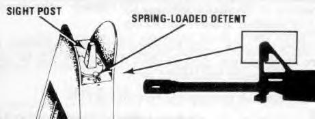 Sight adjustments a Rear sight (1) To adjust windage or move the strike of the round, turn the