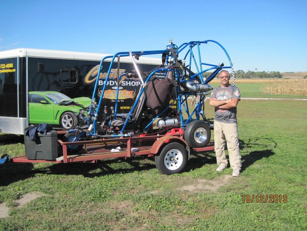 Butch with his powered parachute; probably
