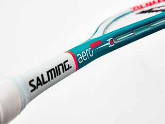 Salming Aero Cannone offers is a new aerodynamic open throat frame racket with an