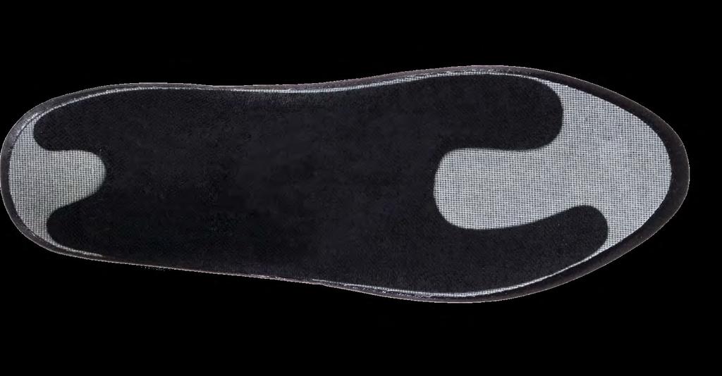 REINFORCING LAYER Additional reinforcing layers with forefoot stabilizing elements give the orthotic blank further stability.