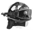 Protection Provided by the Helmet When entering a burning building, the firefighter should pull down the ear tabs for maximum