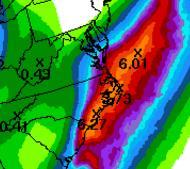 Rain/Flooding Potential Storm Total Rainfall Monday Night Through Wednesday morning will range from an inch or less across the piedmont to 3 to 5 inches Coastal VA