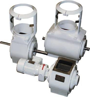 designed for flour milling Square inlet and outlet Supplied with or without cast sight feed unit Direct drive or twin shaft