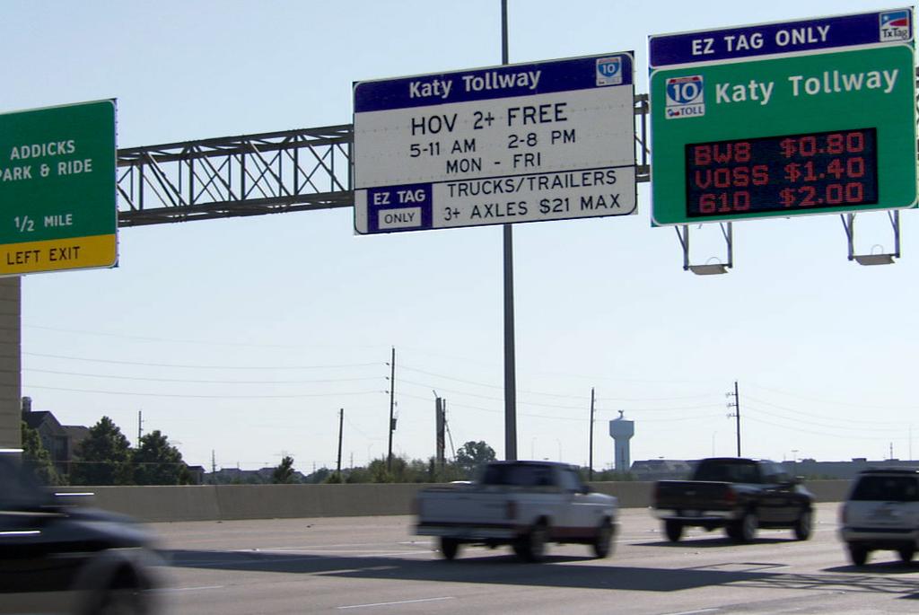 19 Tolling and Pricing Researchers used the substantial number of traffic sensors on the Katy Freeway (equipped in both the general-purpose and managed lanes) to conduct a comprehensive analysis of