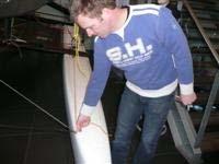 3. Tuning guide 3.1. Mast rake The basic setting is the upper screw of the rudder spring on the transom.