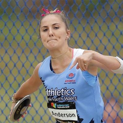 Discus throw 26.56m Javelin 24.63m Rae Anderson was born with cerebral palsy affecting her left side, particularly the movement of her hand and foot.
