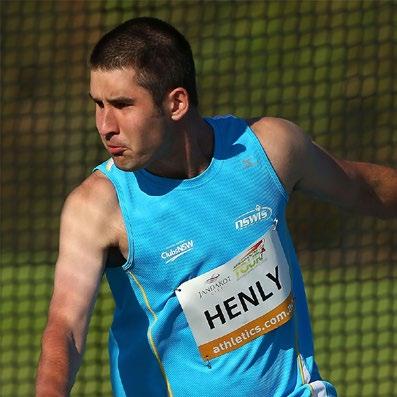59m Less than a year after Guy Henly first threw a discus, he won gold at the Arafura Games in Darwin, and in 2013 he represented Australia at the IPC Athletics World Championships in Lyon, France,
