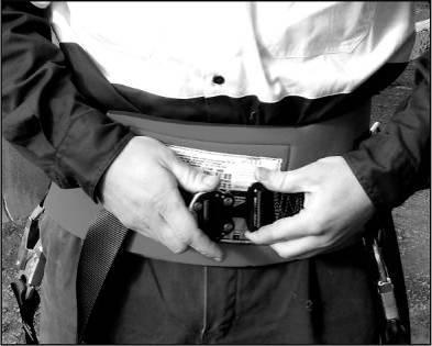 With the neoprene style belt (shown here) ensure that the Velcro strips
