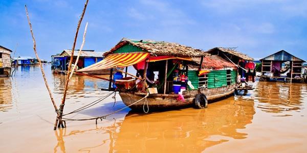 Mid-afternoon we will gather at the hotel and board our bus to visit a local Artisans workshop before continuing to the river for a cruise amongst floating villages, local fishermen and a monastery