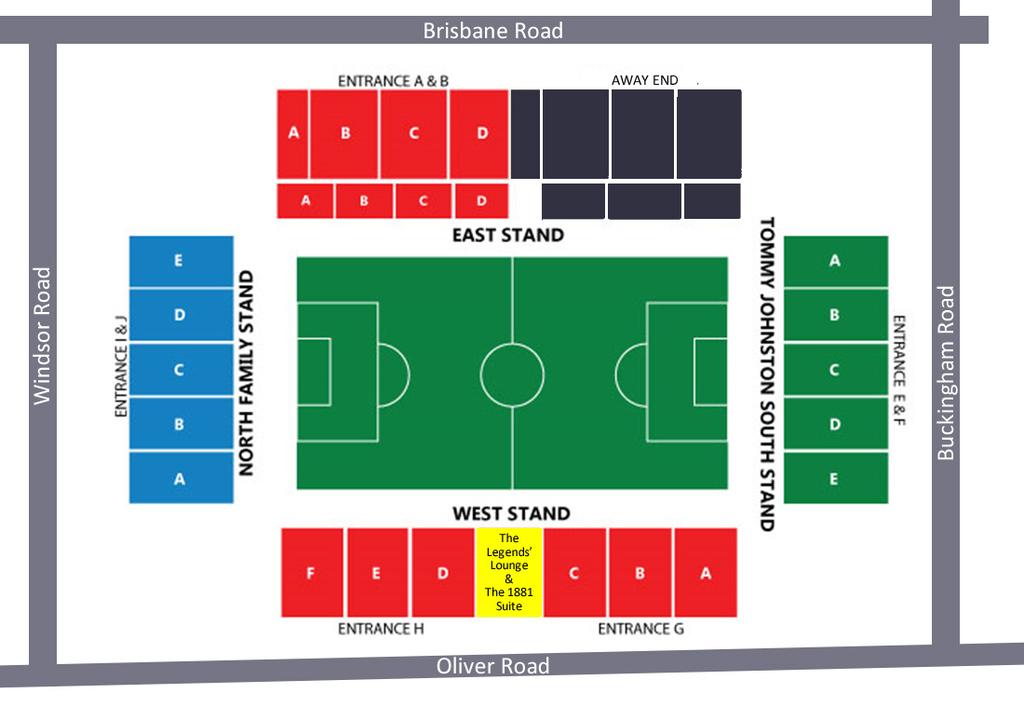 Choose your seat 5 Minute walk Matchday Hospitality Get