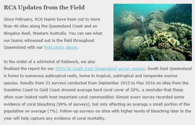 Reef Check SEQ Report Source: http://www.