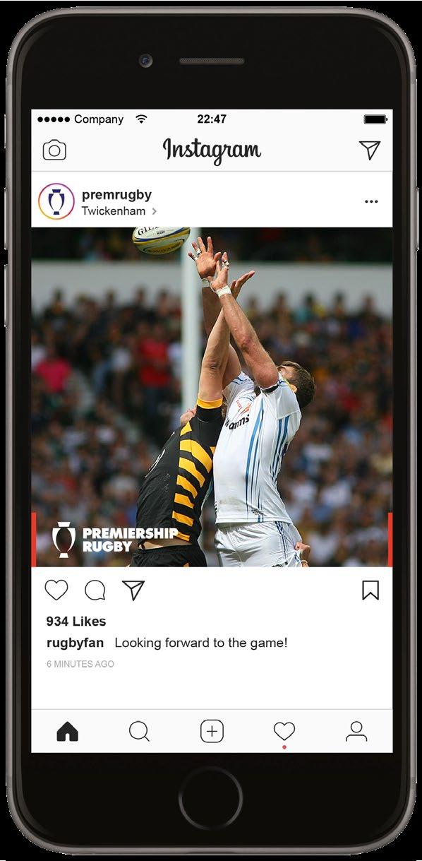 PREMIERSHIP RUGBY BRAND GUIDELINES 30 Imagery Live Photography Treatment The same rules apply