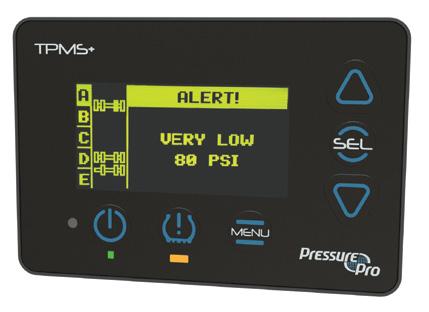 the PressurePro advantage PressurePro Tyre Pressure Monitoring Systems (TPMS) offer many advantages: improved safety and stability for high load high lift equipment increased availability, no