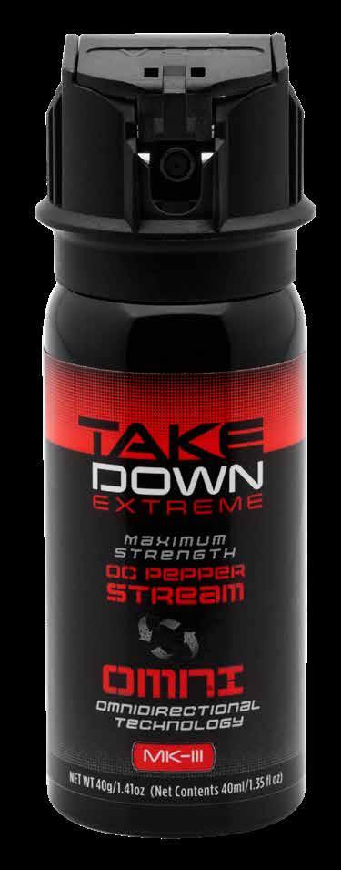 From the maximum strength OC pepper formula of Take Down Extreme to the blended formula that combines the power of tear gas with OC pepper Take Down offers