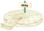 D Ahmed is shopping for some brie, a kind of French cheese. He wants the piece to weigh about 4 kg. Susan cuts off a piece and puts it on the scale. The scale shows:.5 kg 5. a. Does Ahmed have the amount of brie he wants?