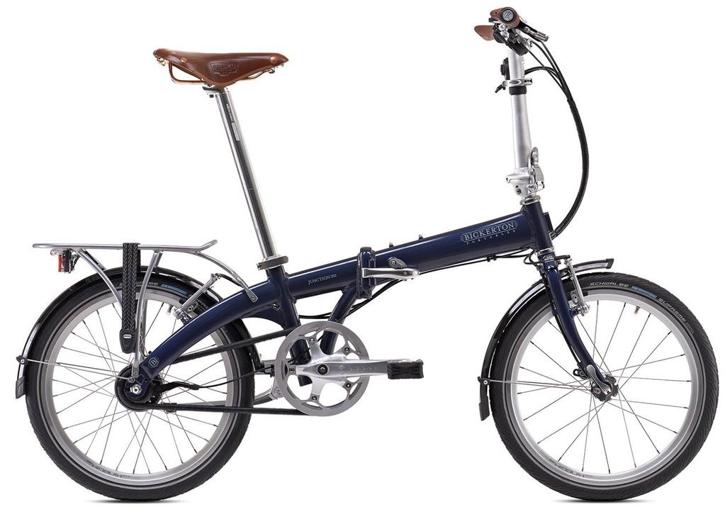 1908 City A light alloy folding frame with Shimano Alfine 8 speed internal hub gear and rotational controls. Alloy wheels and folding handlebar assembly keep the weight down.