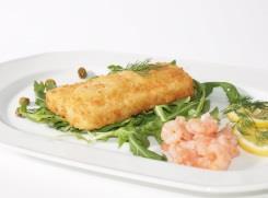 plaice fillet, filled with ham and cheese Grading: 180-200 gr Filled Fillets Coated Name: