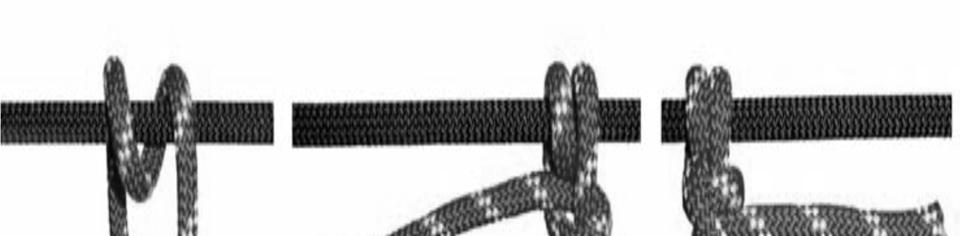 ROUND TURN, TWO HALF HITCHES:(Class 2, Anchor Knot): Purpose: Used to tie the end of a rope to an anchor. This knot must have constant tension.