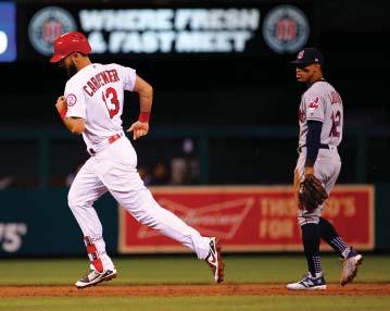 CARP'S BIG NIGHT On Tuesday night against the Cleveland Indians at Busch Stadium, infielder Matt Carpenter batted a perfect 5-for-5 with five runs scored, a double, two home runs and three RBI to