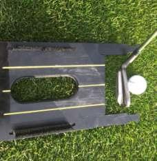 The Swing Plate provides sensory and acoustic feedback if your club hits the