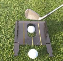 For rough and divot lies, can be practiced by adding a second ball in the