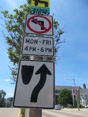 periods of 4PM-6PM. The RSA team noticed that there is no such restriction during the weekday morning peak periods (7AM-9AM) or for the Buttonwood Street left turns onto Columbia Road.