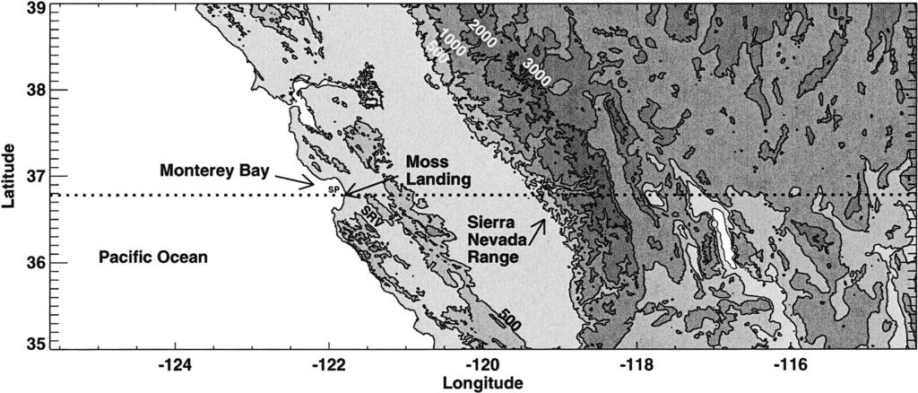 2814 MONTHLY WEATHER REVIEW VOLUME 130 FIG. 1. Terrain map showing the location of LASBEX and the vast changes in topography across the modeling domain.