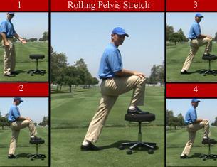 Standing Hip Flexor Stretch Lift your leg up on a chair with your pelvis in a neutral position.