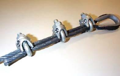 U-Bolts Wire rope clips attached with U- bolts shall have the