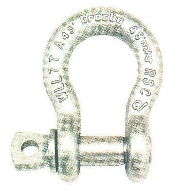 Shackles Only marked shackles (marked by manufacturer with name or trademark of manufacturer, rated load and size)