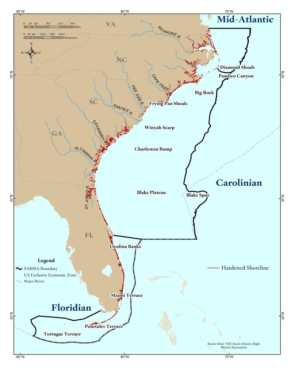 Data Sources: City of Virginia Beach - Shoreline Inventory Report (2012), NC DENR DCM Estuarine Shoreline Mapping Project (ESMP, 2013), Applied Coastal Research Laboratory Georgia Southern University