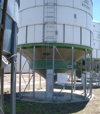 Hazard and risk Before filling silos, check and repair silos that have been damaged or rusted. Before climbing any silo ladders, check and repair damaged hand rails and ladders.