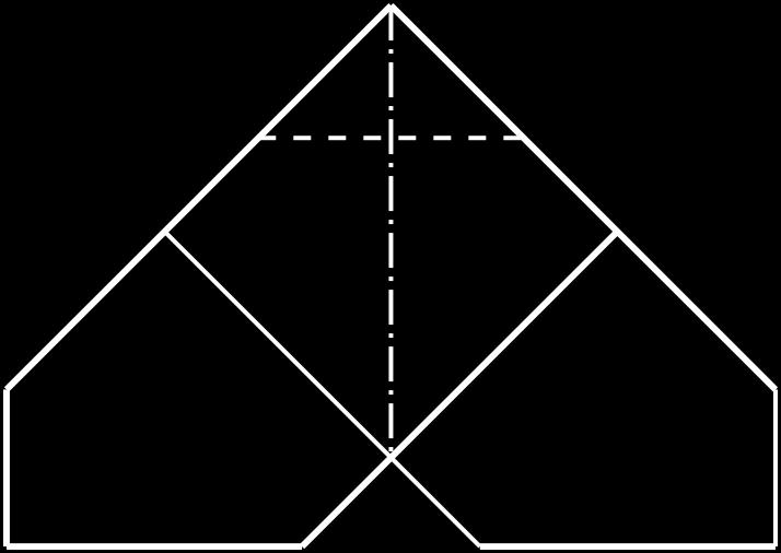 Line 1 Edges 3a & 3b Edge 2a Edge 3a Edges 2a & 2b Edge 2b Point 4 Edge 3b Step 8 Fold Point 4 straight up on Line 1 using an origami petal fold.