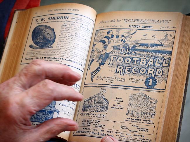 Ron Barassi with a 1914 Football Record.