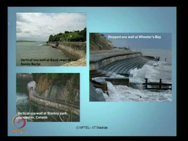 (Refer Slide Time: 11:59) The photograph you see here shows a vertical sea wall at Saint Jean de Luz in Sainte Barbe.