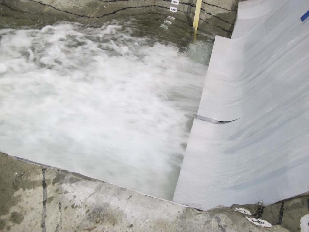 degassing predictions for spillways with deflectors, the estimated TDG performance for this design is 119 122 percent.