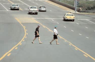On long blocks, pedestrians often expose themselves to danger by crossing midblock