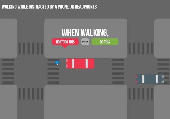 2015 Interactive Infographic Scenario 1: Walking while