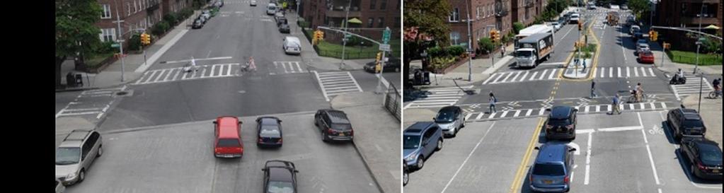 Slowing traffic near a school: Caton Ave, NYC Urgency to act: 2014 student killed + new middle school to open Three blocks of corridor treated New crosswalks & signals with LPIs Pedestrian
