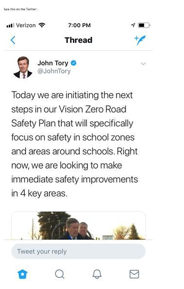 2018 and approach for moving forward International interest Mexico City Toronto Mayor engagement Grow participation in Vision Zero for