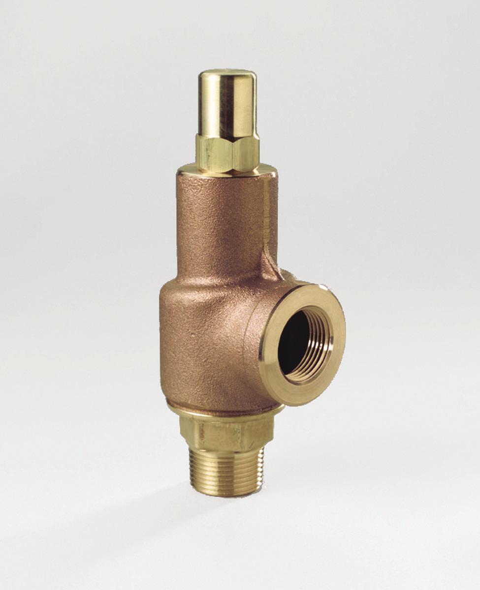 No other bronze safety relief valve offers a unique changeable nozzle and disc that enables users to switch from a brass to a stainless steel inlet without buying a new valve.