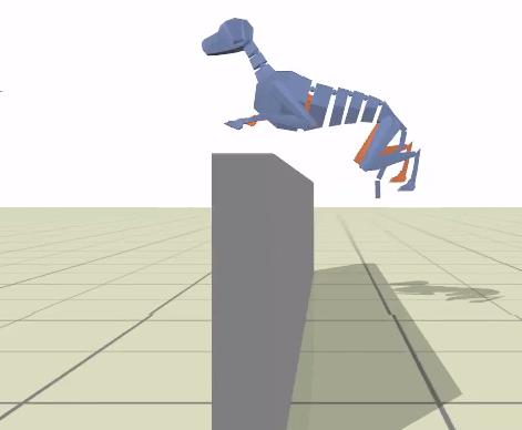 targeted jumps, and jumps on-to and off-of platforms. Abstract We develop an integrated set of gaits and skills for a physics-based simulation of a quadruped.