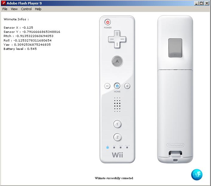 The WiiFlash server will show itself, indicating the number of connected Wiimotes: Figure 11: The WiiFlash server showing that one Wiimote is connected Step Five: Testing The WiiFlash software comes