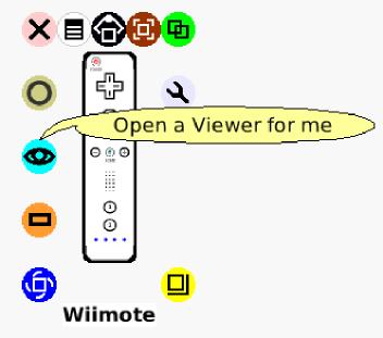 Next we click on the viewer icon (light blue) to make it appear.