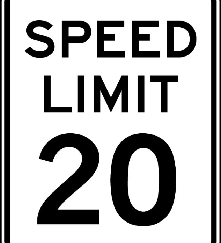 Residential Speed Limit Discourage motorists from cutting through residential areas by setting a speed limit of 20 mph and implementing