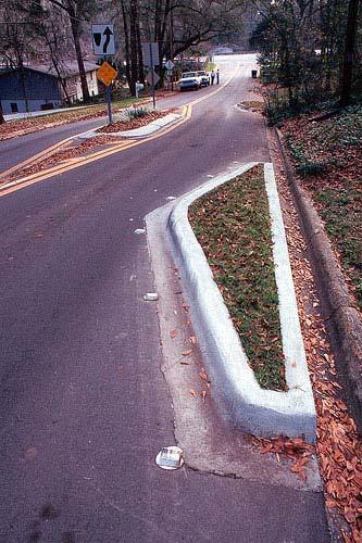Chicanes Series of curb extensions on