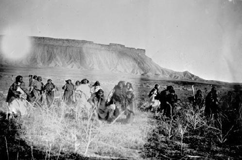 Squaw race Photo: Denver Public Library, Western History Collection "After cattle are killed the Indians all go into horse racing, where there is quite a number of dollars and blankets and moneys