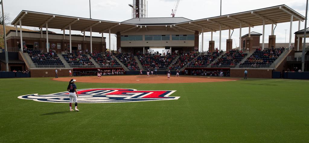 Kamphuis Field at Liberty Softball Stadium Quick Facts Capacity: 1,000 chairback seats Dimensions: 220 (CF), 200 (RF), 200 (LF) Surface: Artificial turf outfield, clay infield Top 10 Attendances in
