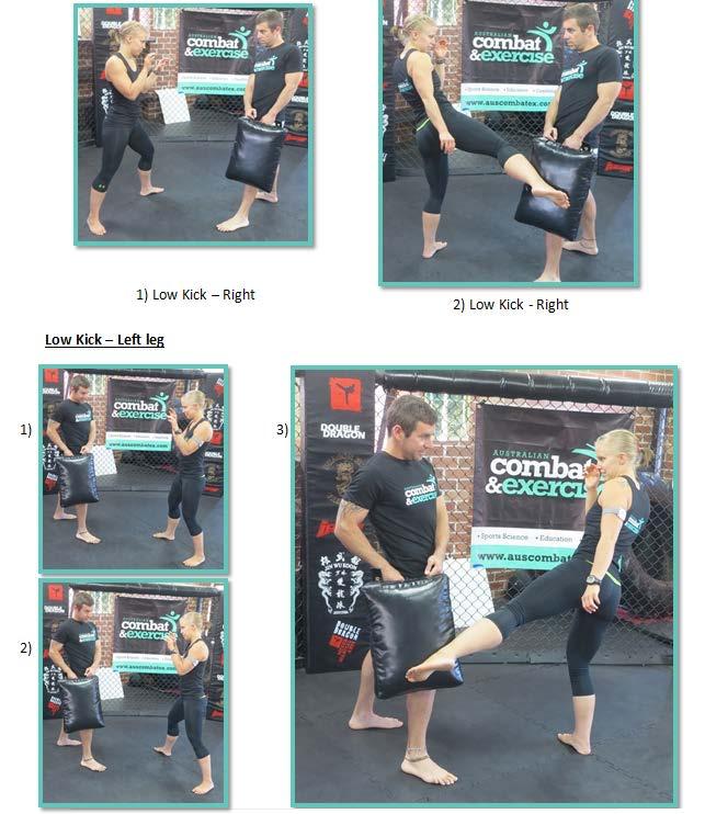 Basic Kicks: Low Kicks Low kick These kicks are commonly used in Kickboxing, Muay Thai & Mixed Martial Arts.